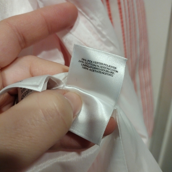 Nine West Women's Red & White Striped Ruffle Sleeve Blazer Jacket Sz 14 Career - Picture 6 of 8